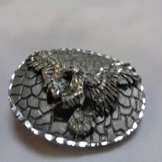 pewter silver color EAGLE insignia money clip