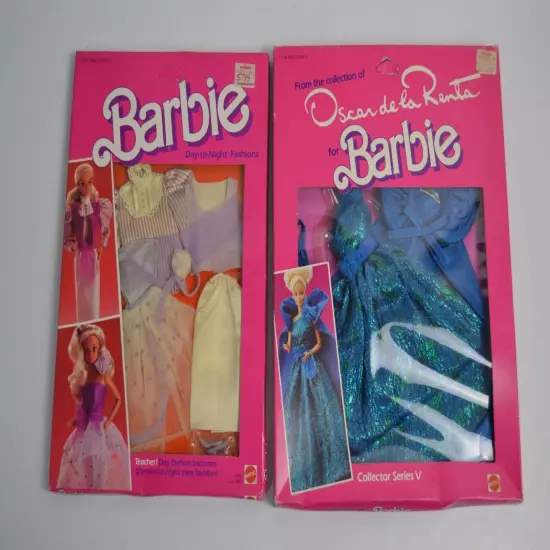 2 Barbie Outfits Oscar de la Renta 9259 Series V & Day-to-Night Fashion 9087