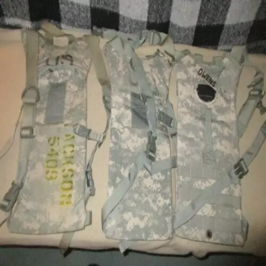 Lot of 3 US Army ACU MOLLE II Hydration Carrier Military 100 oz NO bladder GUC