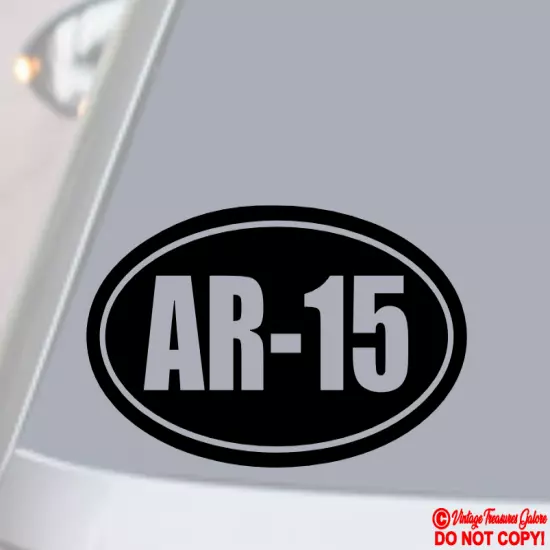 AR-15 Vinyl Decal Sticker Car Window Gun Ammo Rifle Case Safe Storage Box Label