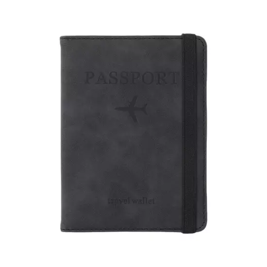 Passport Holder Protector Cover Wallet PU Leather Travel Wallet Block