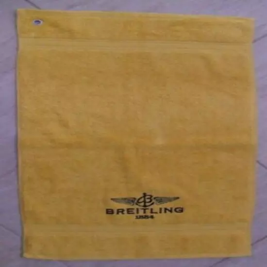 Breitling Golf Towel - LARGE 16" x 28" - Brand New Never Used - Breitling Yellow