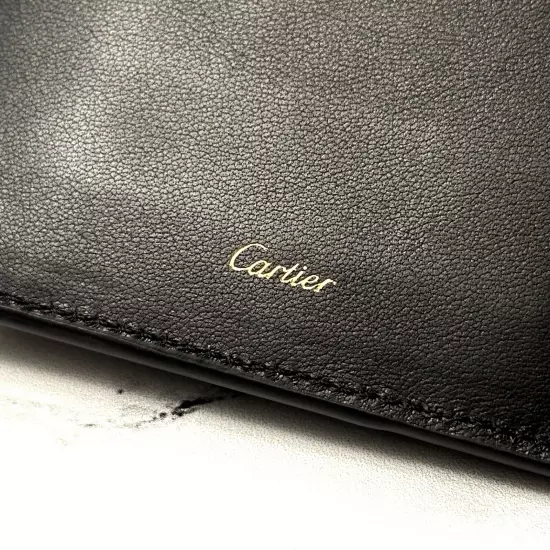 Cartier Passport Holder Noir Black Cowhide Leather AD VIP Gift