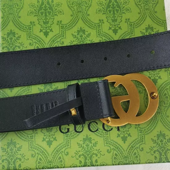 shipping beauty gucci GG buckle black belt