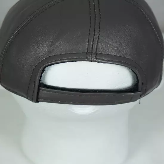 New 100% Genuine Real Lambskin Leather Baseball Cap Hat Trucker Sports Visor