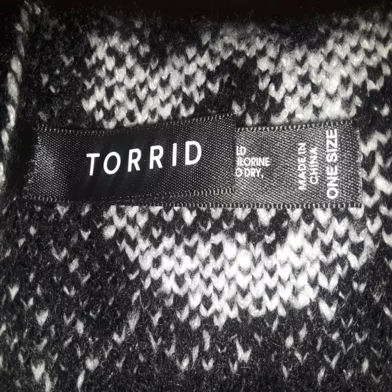 Torrid black knit beanie with pom womens one-size