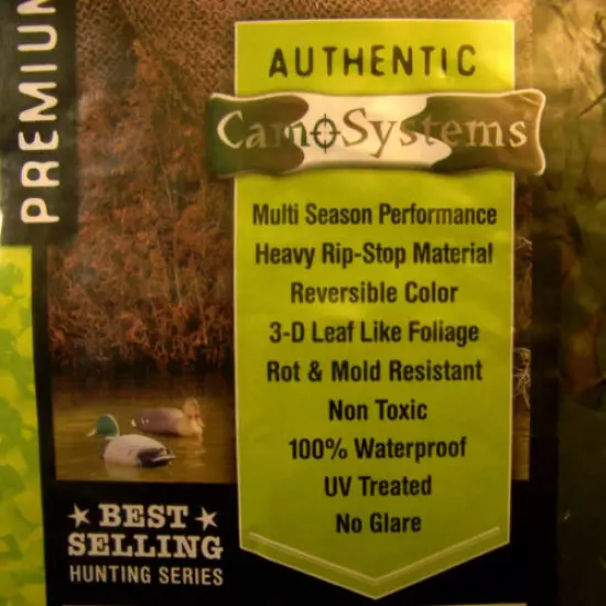 NEW: Premium Series - CAMOUFLAGE NETTING - Woodland Camo Systems 3' 10" x 9' 10"