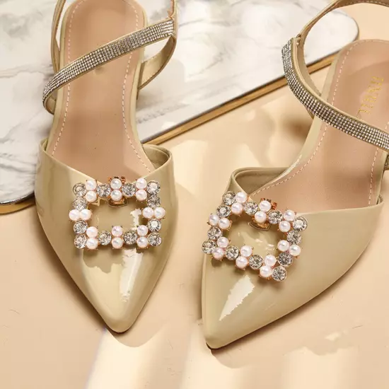 Crystal Shiny Decorative Clips Shoes Decorations Charm Buckle Shoe Clips