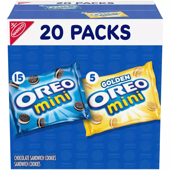 Mini Mix Sandwich Cookies Variety Pack, 20 Snack Packs