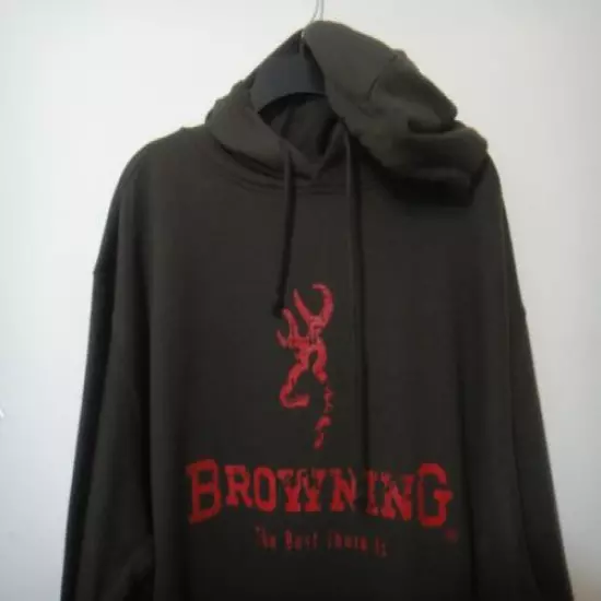 Browning Rugged Outdoor Apparel Men Hoodie Color Hunter Dark Green Size X-Large