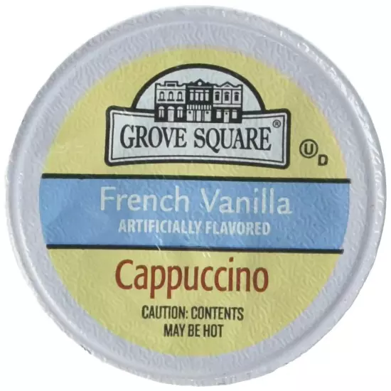 Grove Square Cappuccino Pods, French Vanilla, Single 50 Count (Pack of 1) 