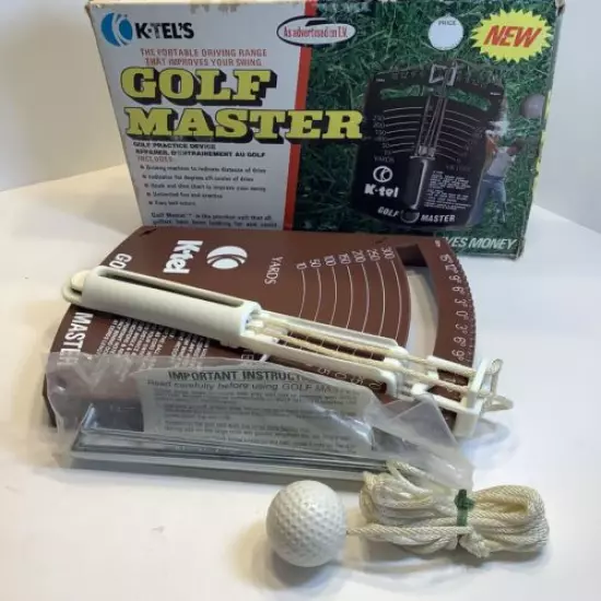 Vintage 1976 K-tel Golf Master Portable Driving Range With Pegs And Instructions