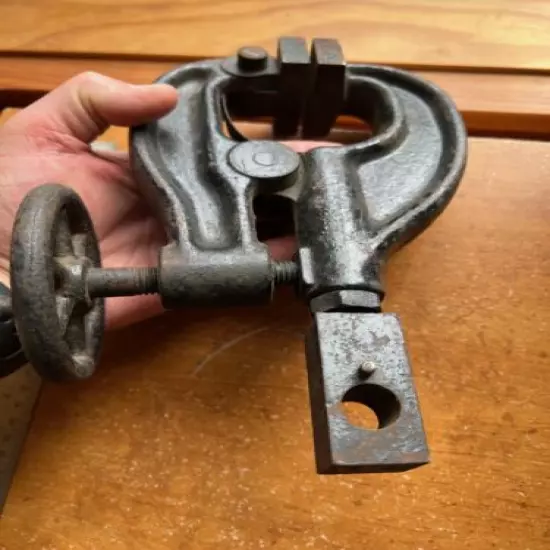 Heavy Scott A-1 Cast Iron Clamp Gun Smith Leather Work Luthier Piano Repair 