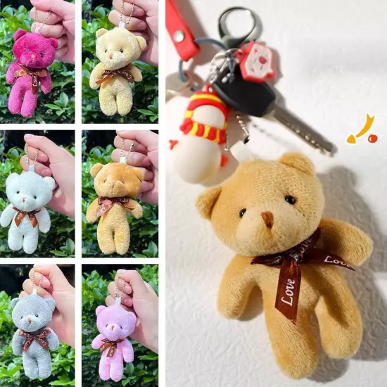 Plush Bear Cartoon Bear Keychain Cute Keyring Handbag Pendant GXM