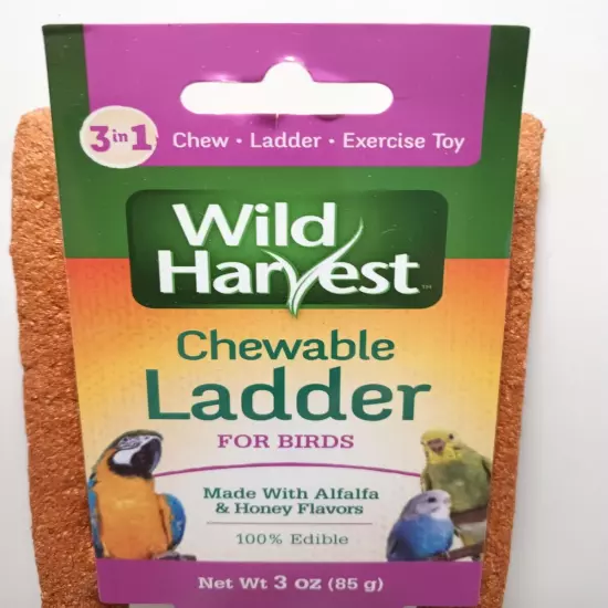 Wild Harvest Chewable Ladder for Birds, Chewable Exercise Toy, Made with Alfalfa