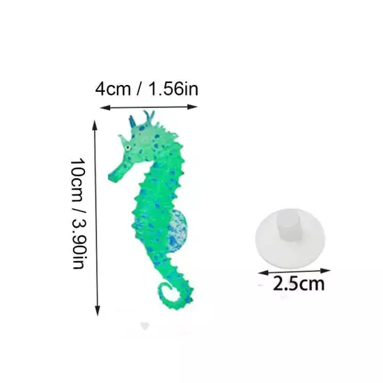 Floating jelly Seahorse Glow Effect Aquarium Fish Tank Ornament Decoration~ I3S9