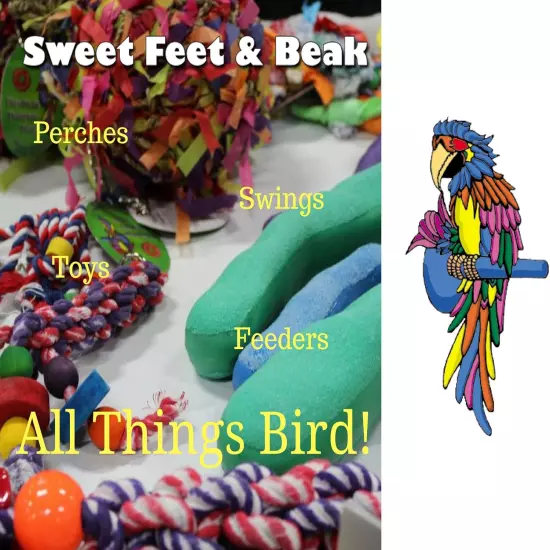 Comfort Grip Safety Perch for Bird Cages - Pedicure Perch for Birds to Keep Nail