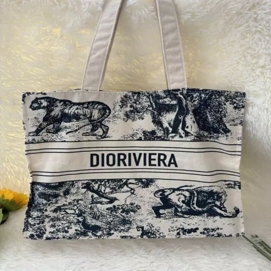 Christian Dior Wardujuy Tote Bag Novelty Gray