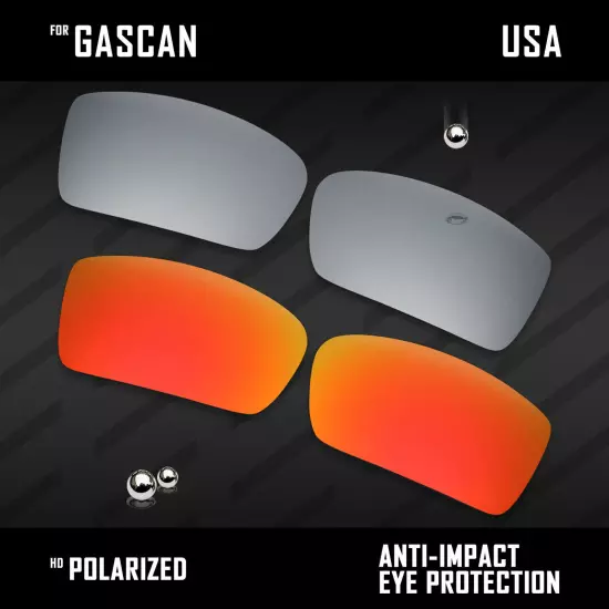 Anti Scratch Polarized Replacement Lenses for-Oakley Gascan OO9014 Options