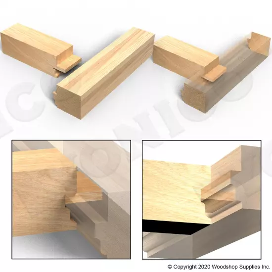 3 Bit Window Sash Router Bit Set - 1/2" Shank - Yonico 18327