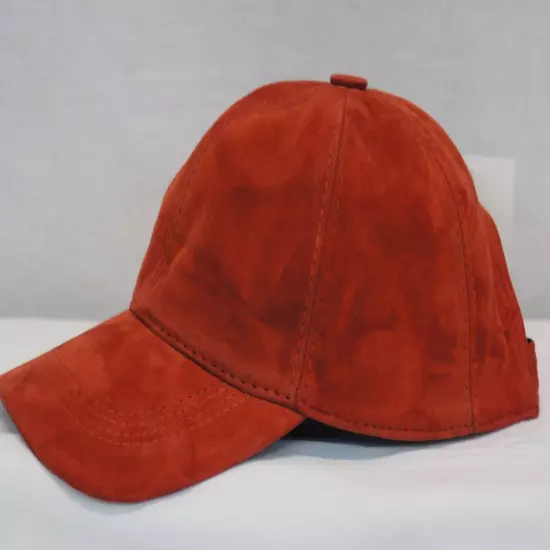 100% REAL GENUINE LAMBSKIN SUEDE LEATHER Baseball Cap Hat Sport Visor 36 COLORS