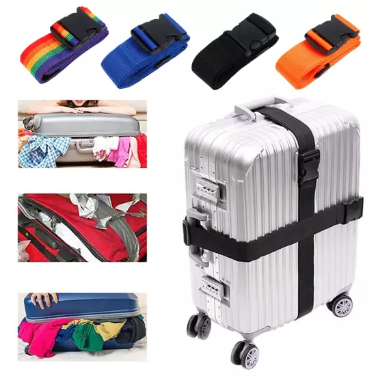 Packing Cross Heavy Adjustable Strap Suitcase Belt Luggage Long Travel Duty KIT