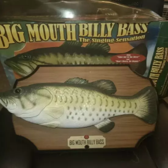 Big Mouth Billy Bass Singing Fish Take Me To The River & Dont Worry 1999 Gemmy