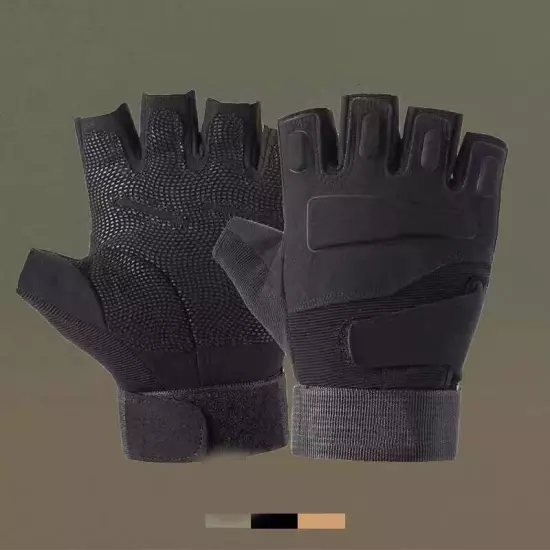 Fingerless Half-Finger Tactical Gloves Motorcycle Driving Gloves Riding Gloves