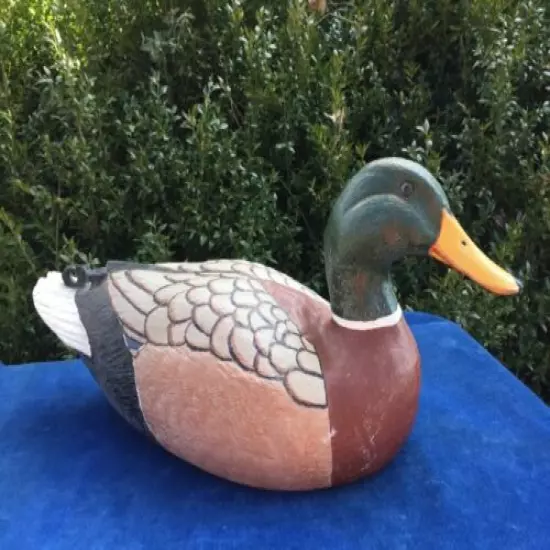 CARL HUFF Mallard Drake Duck Decoy Art Resin Statue PHASE II Signed UNIQUE RARE