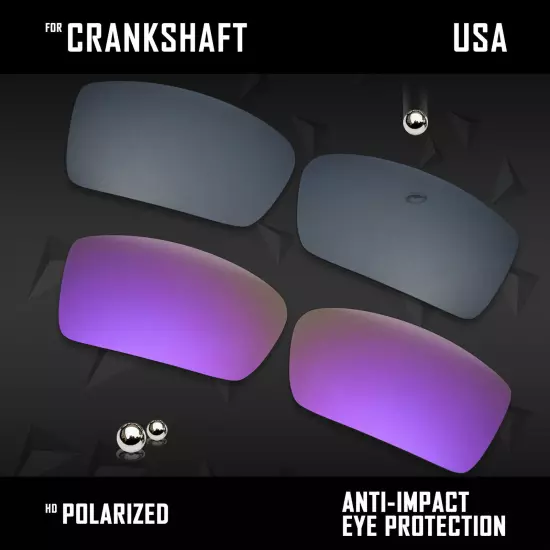 Anti Scratch Polarized Replacement Lenses for-Oakley Crankshaft OO9239 Options