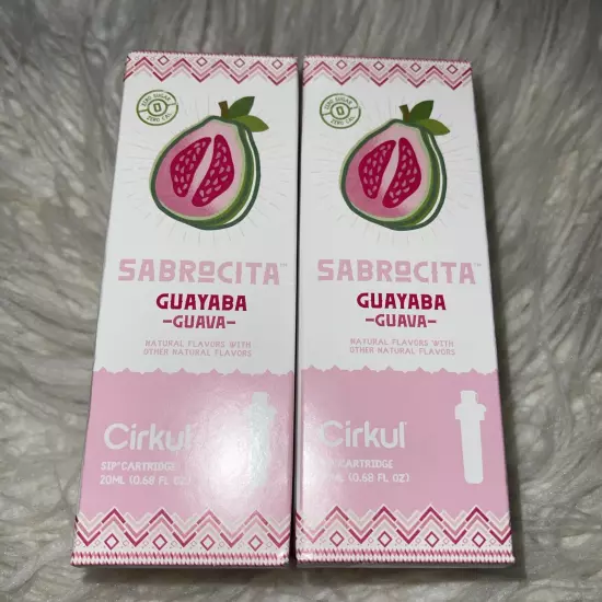 CIRKUL SABROCITA GUAVA LOT OF 2 NEW Drink Cartridges FREE SHIPPING