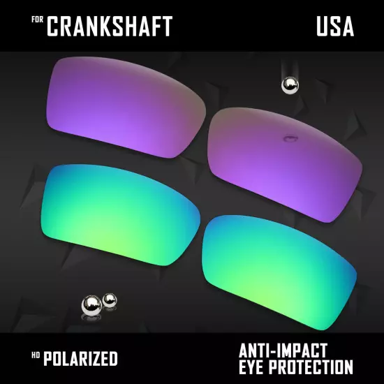 Anti Scratch Polarized Replacement Lenses for-Oakley Crankshaft OO9239 Options