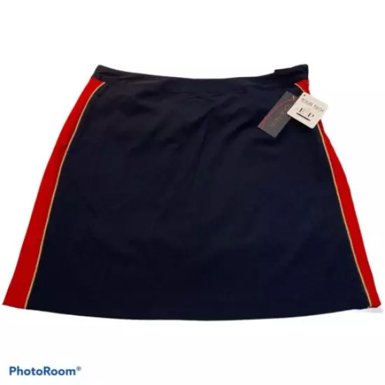 EP PRO Tour Tech Wms Navy Golf Tennis Skort Red Gold Trim Sz 16 NWT MSRP $78