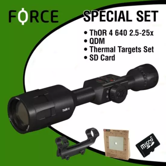 ATN Thor 4 640 2.5-25x + FREE Set: QDM +Thermal Targets Set +SD Card +Fedex 2Day