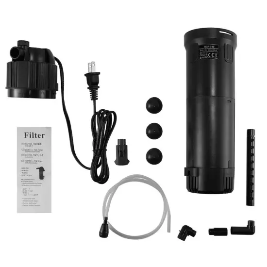 Internal Oxygen Water Filter Submersible Fish Tank Air Pump Aquarium Wave Maker