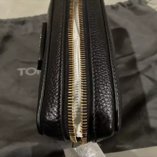 Tom Ford Grained Calfskin Medium Cosmetic Pouch Black Dust Bag (DAMAGED!)