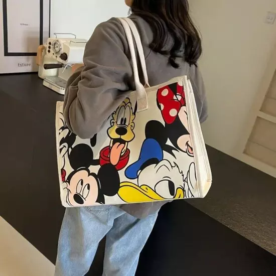 DISNEY MICKEY PLUTO WOMEN HANDBAGS New Versatile Travel Tote Shoulder Ladies Bag