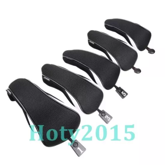 5pcs 1 3 5 UT Covers Golf Club Driver Fairway Wood Hybrid Head Cover set