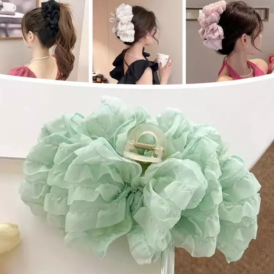 New Large Multi layer Butterfly Knot Grab Clip Headpiece Shark Clip^ω