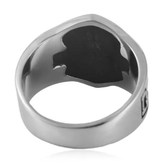 Mens Motorcycle club Biker Punk Ring Silver Stainless Steel Size 7-13