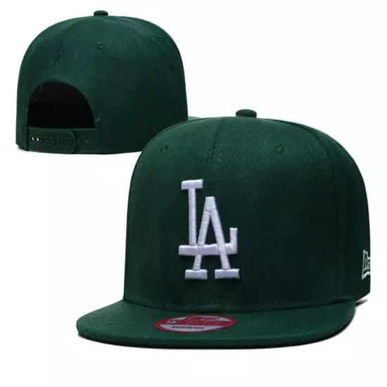 LA Baseball Cap Los Angeles Flat Brim Sanpbacks Made From Premium Quality Cotton