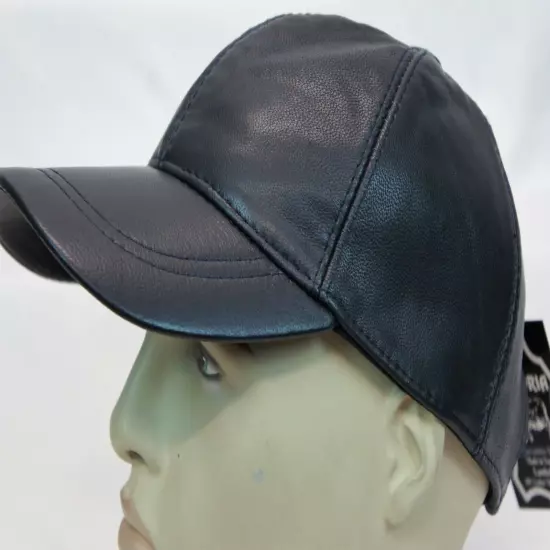 New 100% Genuine Real Lambskin Leather Baseball Cap Hat Sport Visor 31 COLORS