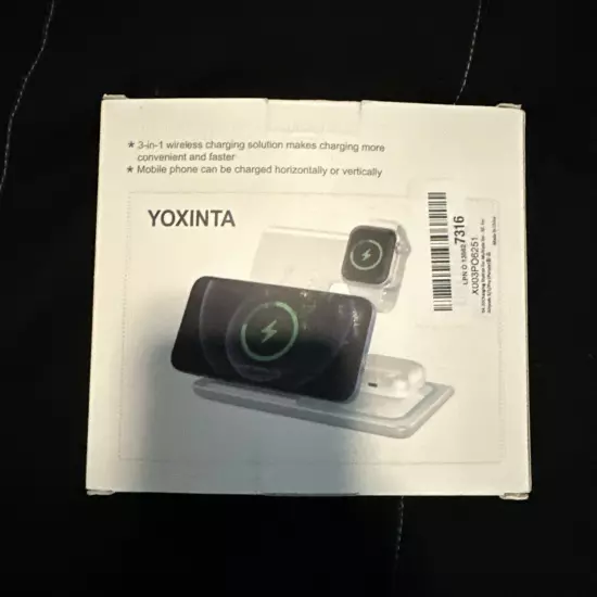 NWT Yoxinta 3 in 1 Wireless Charger (Foldable) - White