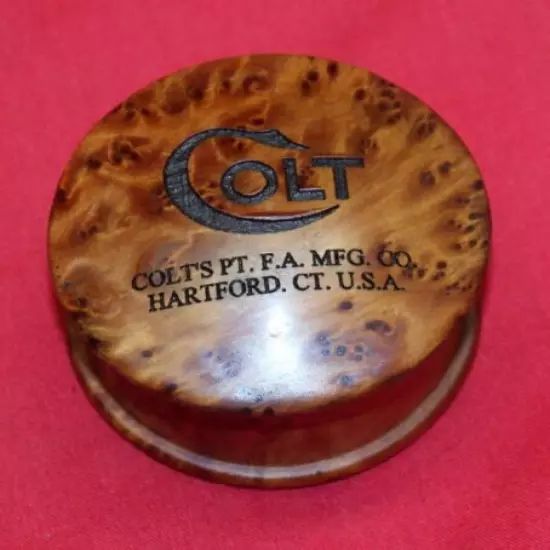 COLT Firearms Wooden Cap Box 