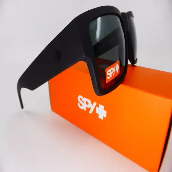 SPY+ Sunglasses CYRUS Matte Black - Happy Grey Green Lens - 673180374863