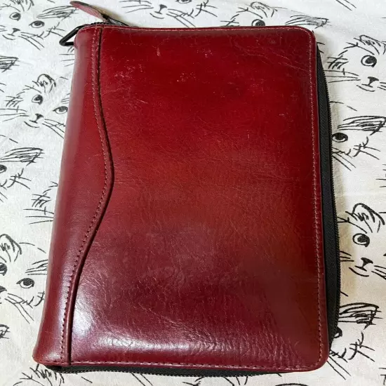 Large Leather Passport & Document Travel Wallet RED By Scully