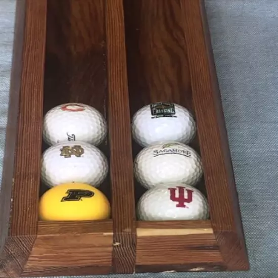 New Red Wood 38 golf ball display case hand made Horizontal or vertical mount