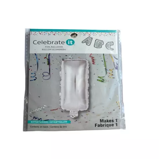 Celebrate it Foil Balloon Silver NEW