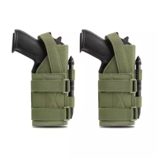 2PCS Green Tactical Airsoft Pistol Holsters Shooting Gun Carrier Storage Pouch