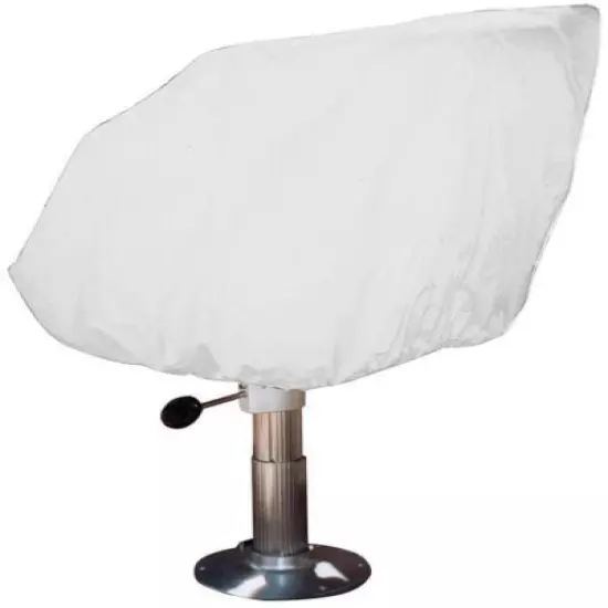 TAYLOR 40230 Boat FIXED BACK HELM/BUCKET Seat Cover WHITE